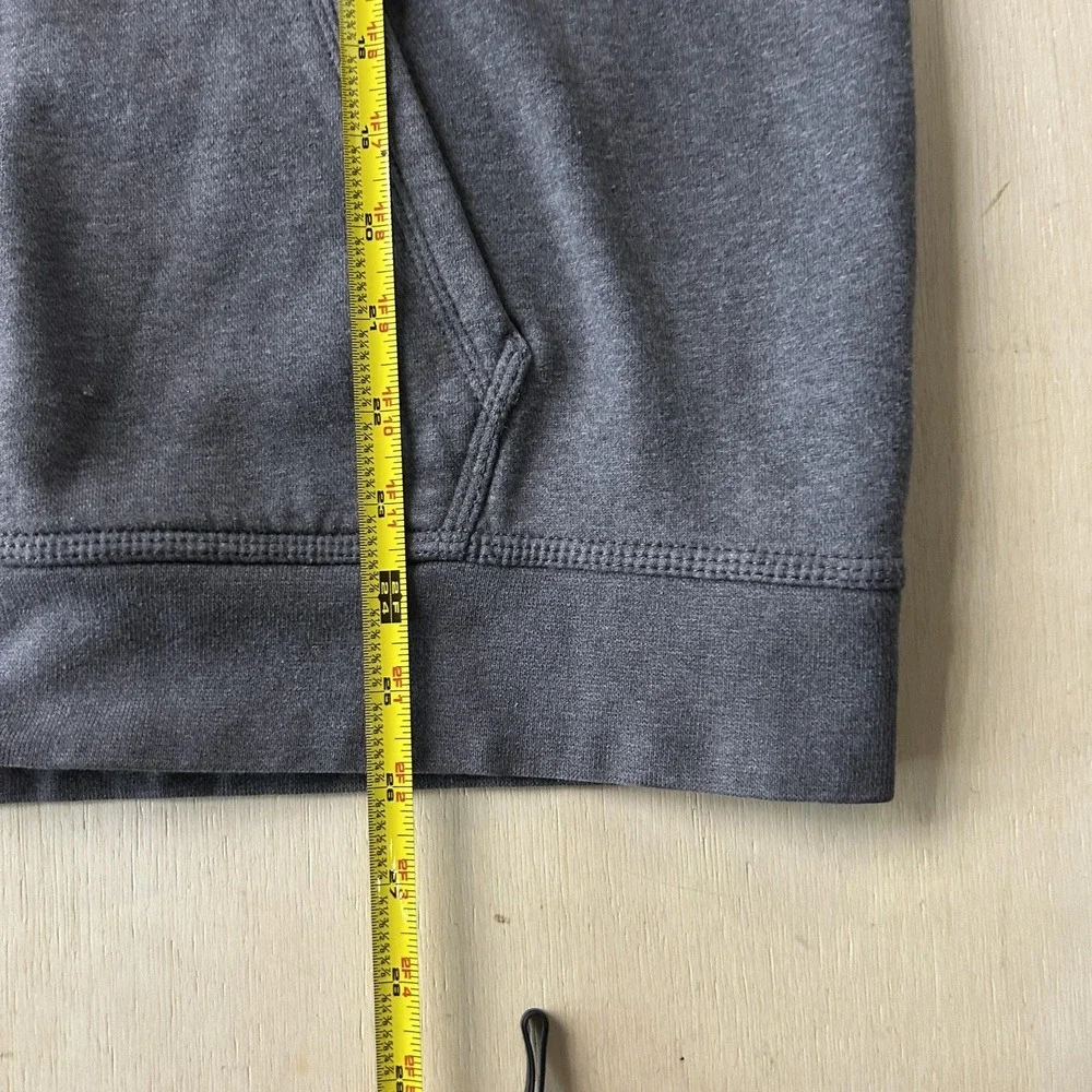Y2K Nike Hoodie Mens Large Gray Fleece Full Zip Swoosh Logo Sweatshirt Athletic